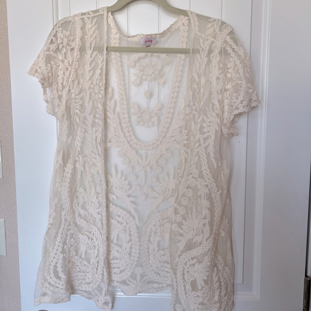 Lace crochet cardigan